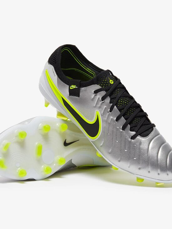 NIKE LEGEND 10 ELITE FG PRO SOCCER CLEATS METALLIC SILVER HF8980-001 Mad Voltage